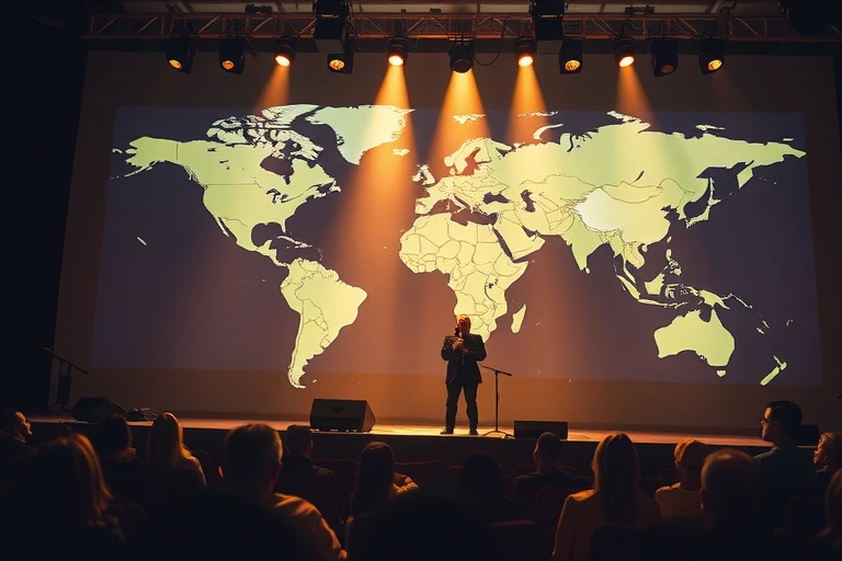 Ambiente internacional y contexto global vinculado a: Con un recorte presupuestario del 17% para 2026, impulsado por la alarmante caída de donaciones, el mundo humanitario enfrenta un terremoto financiero.. Iluminación cinematográfica, ambiente serio y profesional.