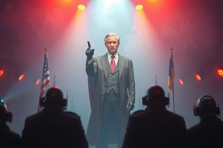 Ambiente internacional y contexto global vinculado a: Mientras Rusia ha dado su visto bueno, Ucrania lo ha desechado con firmeza, generando ondas de choque que reverberan desde Washington hasta Kiev.. Iluminación cinematográfica, ambiente serio y profesional.