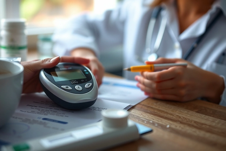 Detalle de temas de salud y contexto relacionado con: Así comenzó hace exactamente un siglo la historia de la diabetes: siglo avances que han revolucionado la medicina, pero que aún enfrentan desafíos monumentales.. Estilo foto editorial de salud.