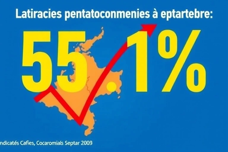 Detalle de indicadores económicos y contexto relacionado con: En Colombia, la informalidad laboral ha tocado fondo en una década con un 55,1% entre enero y septiembre, pero este avance frágil amenaza con desvanecerse.. Estilo foto editorial económica.