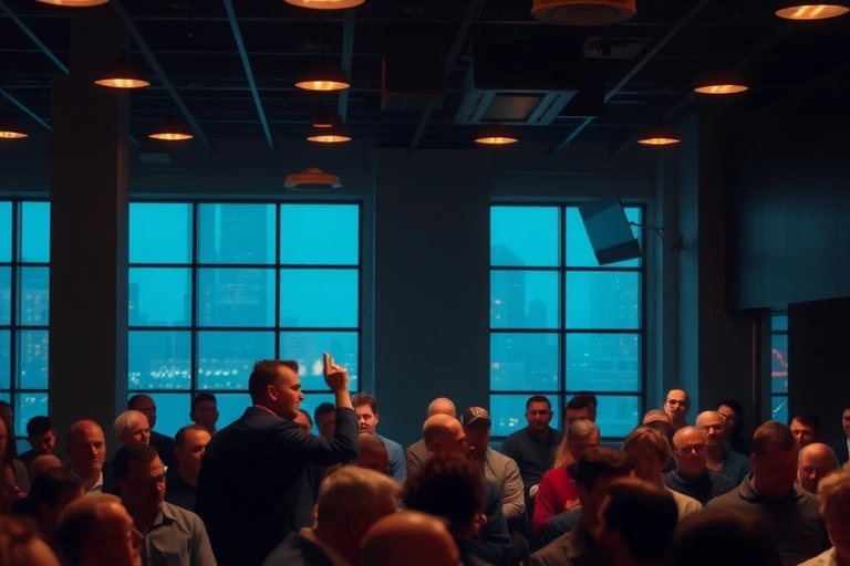 Ambiente económico y contexto financiero vinculado a: Los micronegocios, gran foco de este desafío, concentran el 87,2% de informalidad en unidades de uno a cinco empleados.. Iluminación cinematográfica, ambiente serio y profesional.