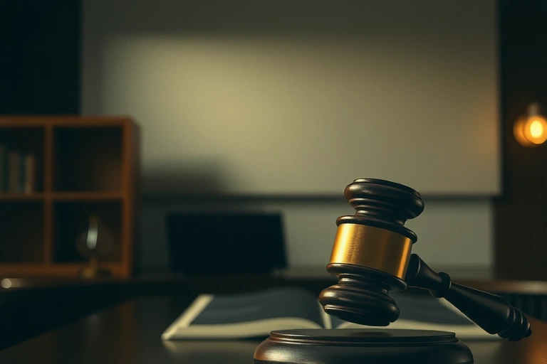 Ambiente judicial y contexto legal vinculado a: Este caso resalta las tensiones entre la presunción de inocencia y la urgencia de investigaciones judiciales independientes, atrayendo la atención de lectores apasionados por la actualidad jurídica.. Iluminación cinematográfica, ambiente serio y profesional.